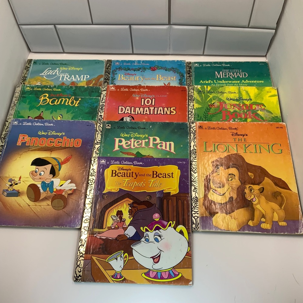 Vintage Little Golden Books Disney Lot of 10 Hardcover Mixed